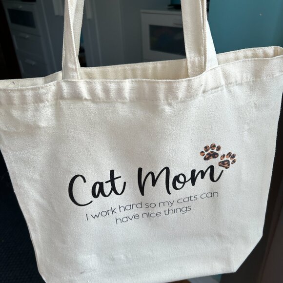 Custom Cat Mom tote bag - Picture 2 of 3